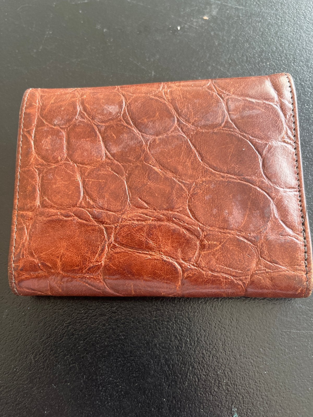 Vintage Mulberry Portemonnee - Bruin Leer, Overige merken, Gebruikt, Bruin, Ophalen of Verzenden