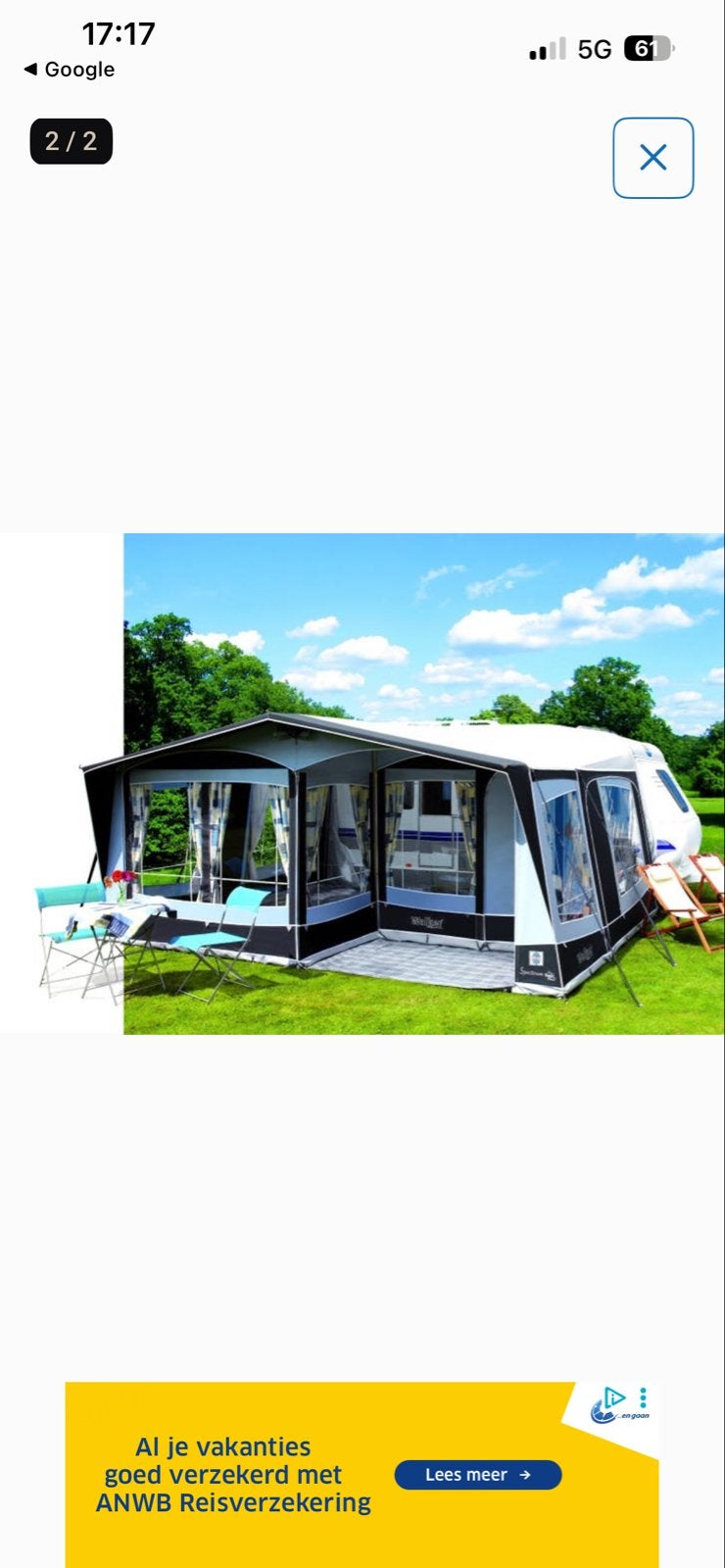 Walker Spectrum 300 Voortent - Ruime en Complete Caravan Voo, Ophalen of Verzenden, Gebruikt, Ten Cate All Season 240g/m2, Walker Campingstyle