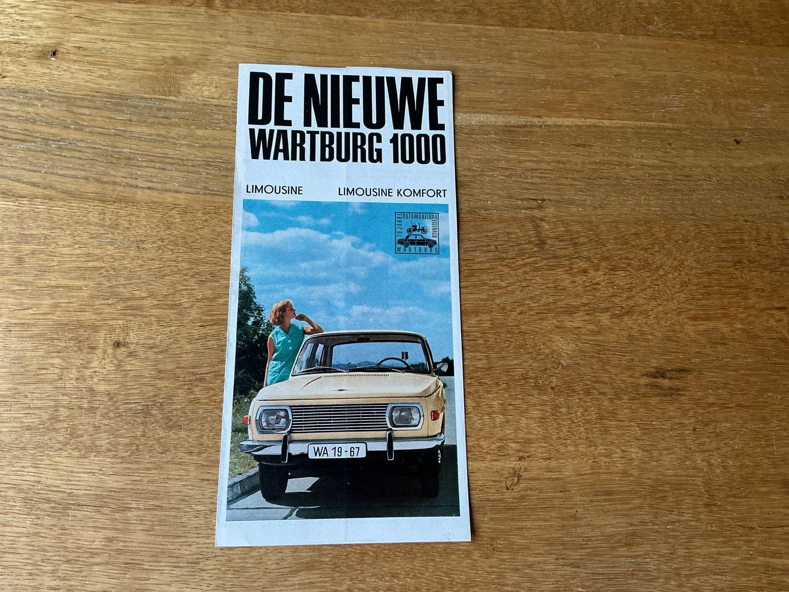 Originele Wartburg 1000 brochure - Limousine &  1966, Ophalen of Verzenden, Zo goed als nieuw, Overige merken