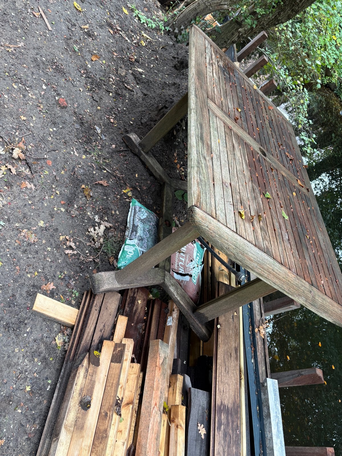 Gratis af te halen: Teakhouten tuintafel Allure, Ophalen, Gebruikt, Rechthoekig, Teakhout