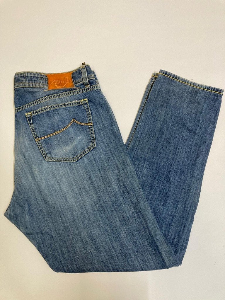 Jacob Cöhen Style J622 Nick jeans - 40 - Blue - Orange Patch, Blauw, Ophalen of Verzenden, Zo goed als nieuw, Jacob Cohen