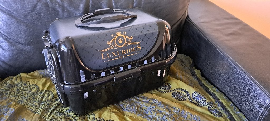 te koop zwarte luxurious pets reis box 47 x 30 x 30 cm kus, Ophalen of Verzenden, Nieuw
