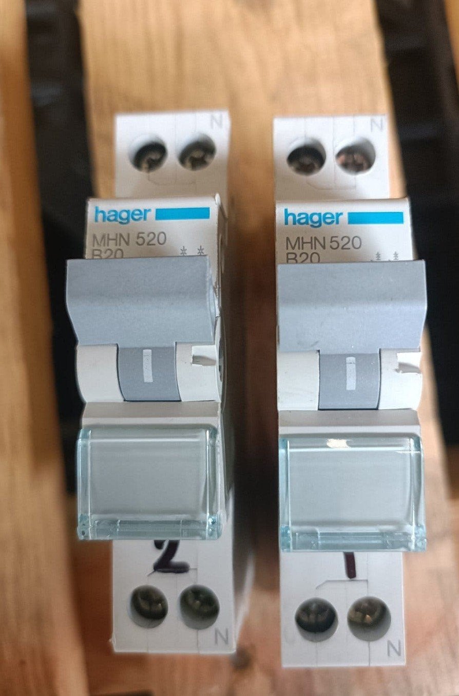 Hager MHN 520 B20 Installatieautomaat - Zo goed als nieuw, Doe-het-zelf en Verbouw, Ophalen of Verzenden, Zo goed als nieuw, Hager