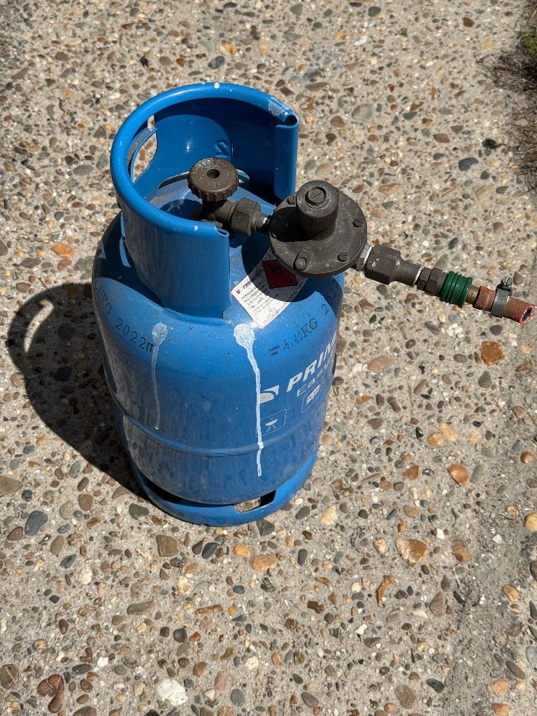 Primagaz EasyBlue gasfles 6.4kg met snelkoppeling, Ophalen of Verzenden