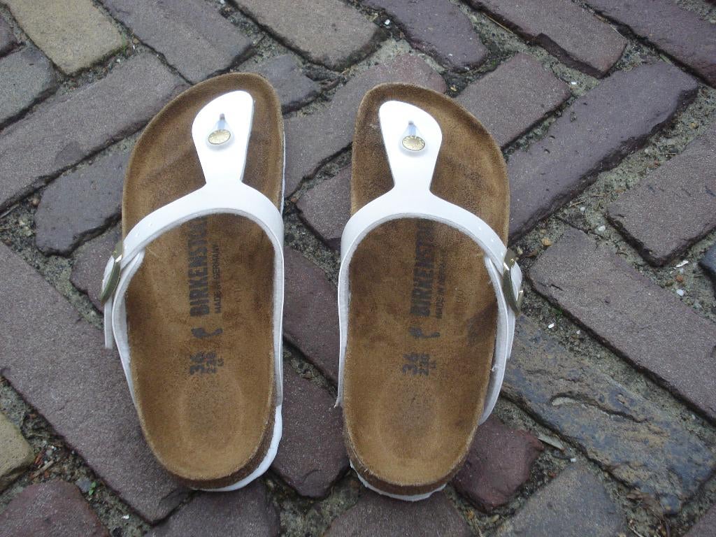 BIRKENSTOCK GIZEH WIT NIEUW 36 GRATIS VERZENDING PER POST, Slippers, Birkenstock 36, Verzenden, Wit