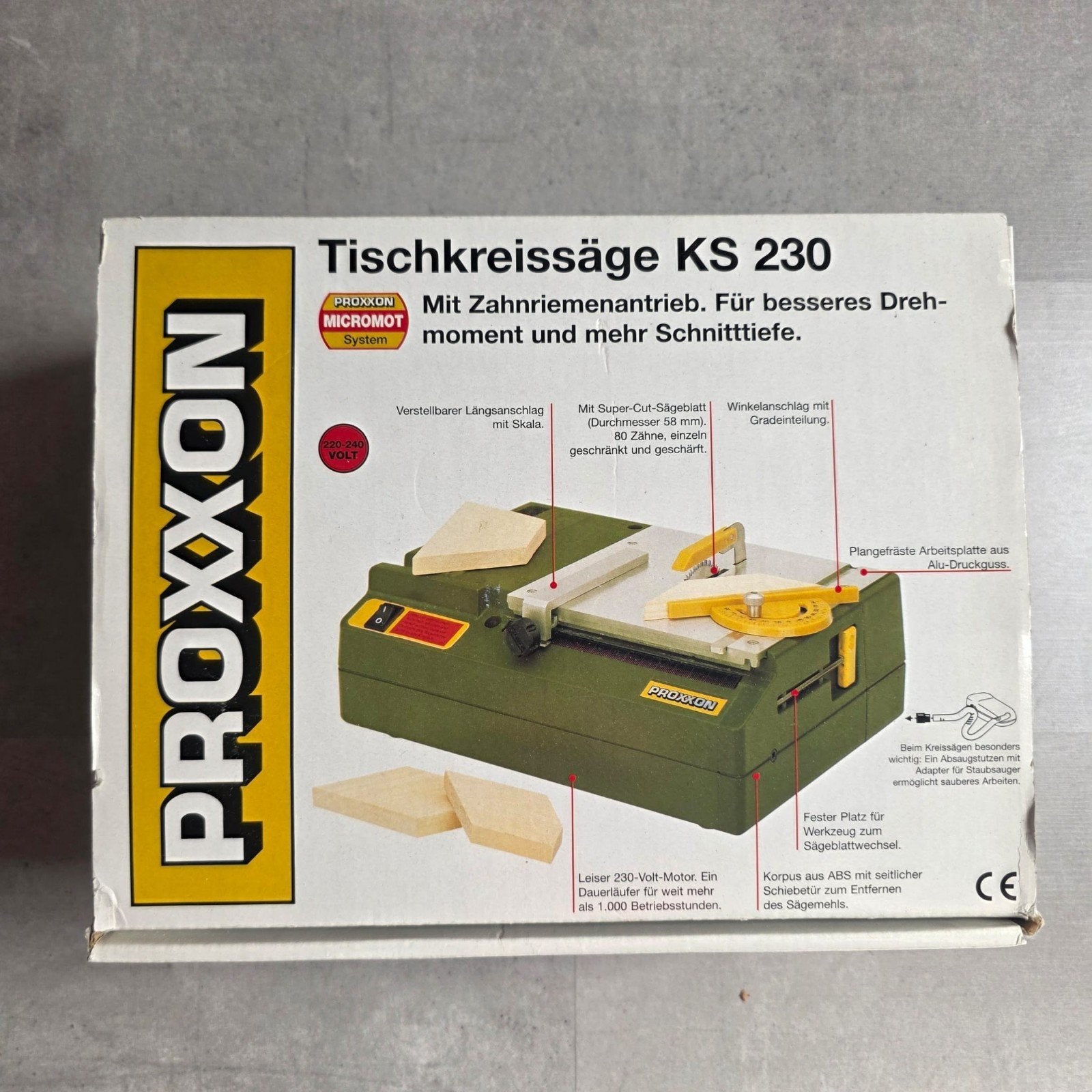 Proxxon Micromot KS 230 Cirkelzaagtafel, Doe-het-zelf en Verbouw, Minder dan 30 mm, Gebruikt, Cirkelzaag, Proxxon