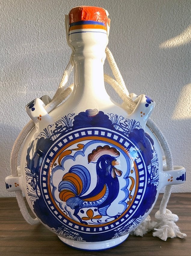 Wijnkruik Maestri Maiolicari Faentini, Italië, Ophalen, Handgemaakt, 30 cm, Meerkleurig