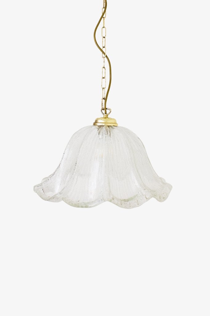 Jaren 70 glazen getextureerde Massive hanglamp, Ophalen, Zo goed als nieuw, Murano, Massive
