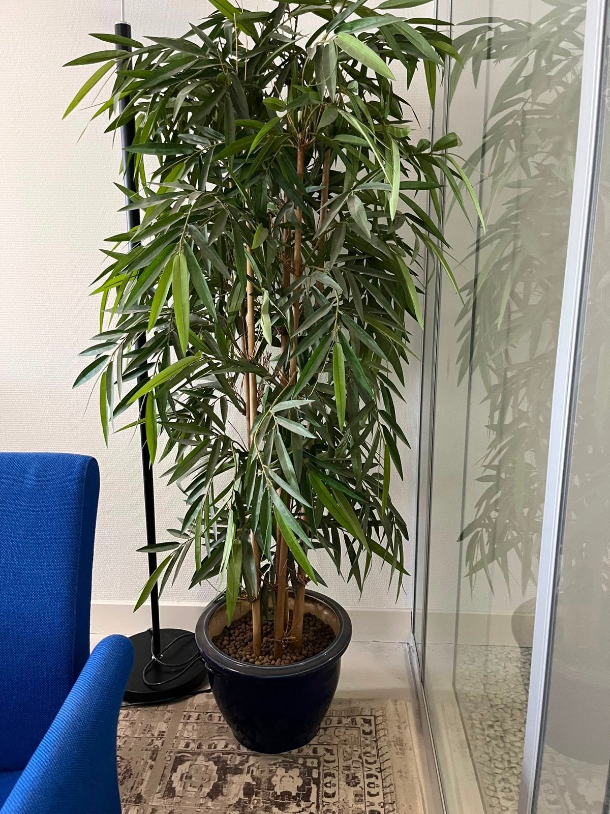 Grote kunstplant bamboe 1.75m hoog, 80cm rond, Ophalen, Binnen, Groen, Kunstplant