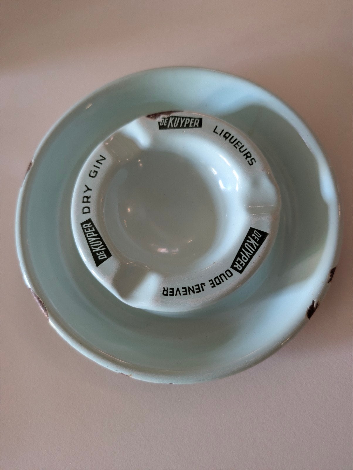 Vintage emaille asbak De Kuyper jaren '50/'60, Ophalen of Verzenden