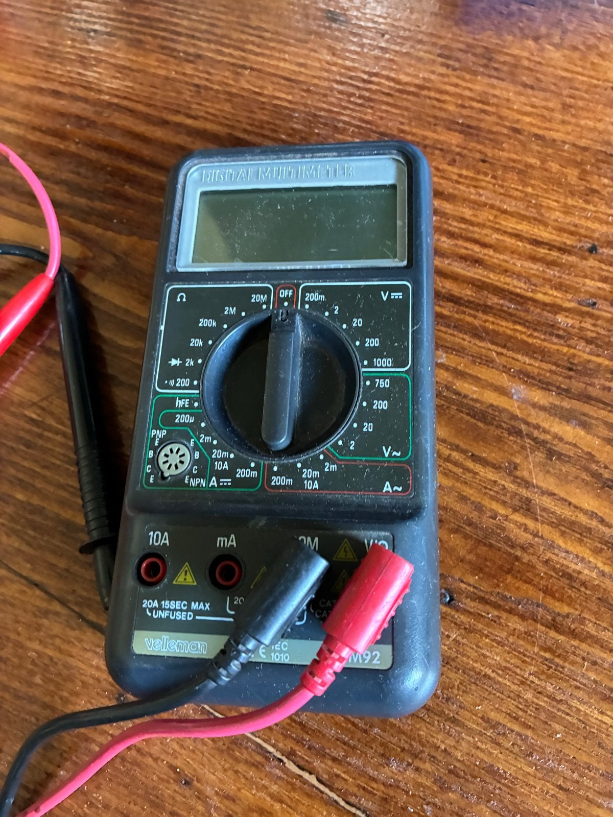 Velleman M92 Digitale Multimeter - Gebruikt, Doe-het-zelf en Verbouw, Meetapparatuur, Ophalen, Gebruikt, Multimeter
