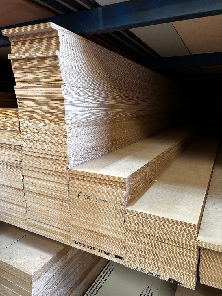 Dagstukken, Berken Multiplex, 22 x 305cm, div diktes, Doe-het-zelf en Verbouw, Platen en Panelen, Ophalen, Nieuw, Multiplex, 20 tot 50 mm