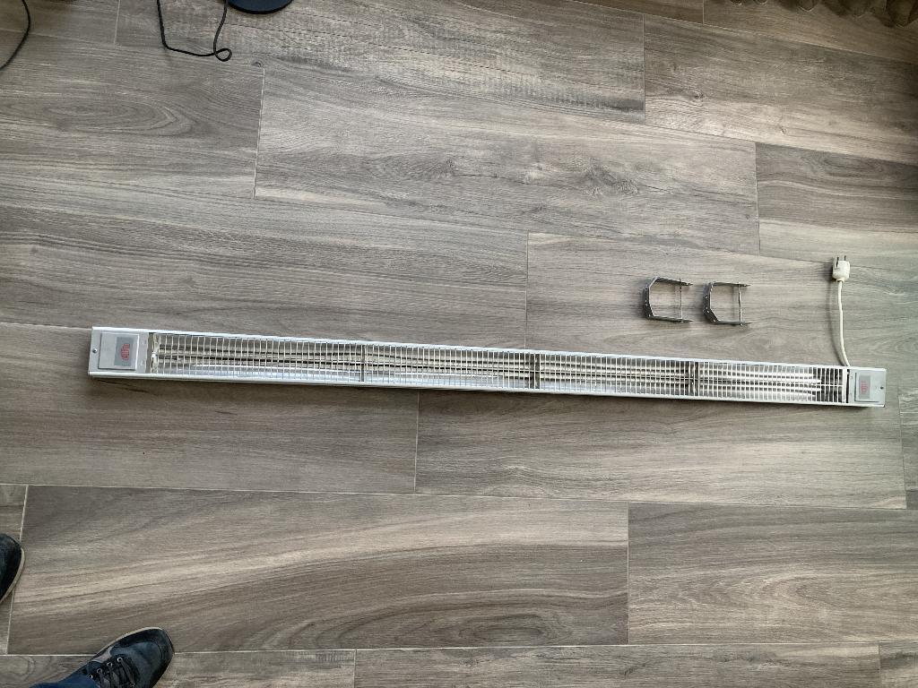 elektr. terras verwarming werkplaats straling IR Infrarood, Doe-het-zelf en Verbouw, Verwarming en Radiatoren, Ophalen, Gebruikt