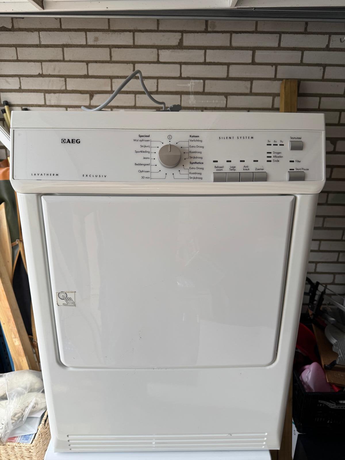 Te koop goedwerkende droger, Witgoed en Apparatuur, Wasdrogers, Ophalen, 6 tot 8 kg, Gebruikt, Luchtafvoer