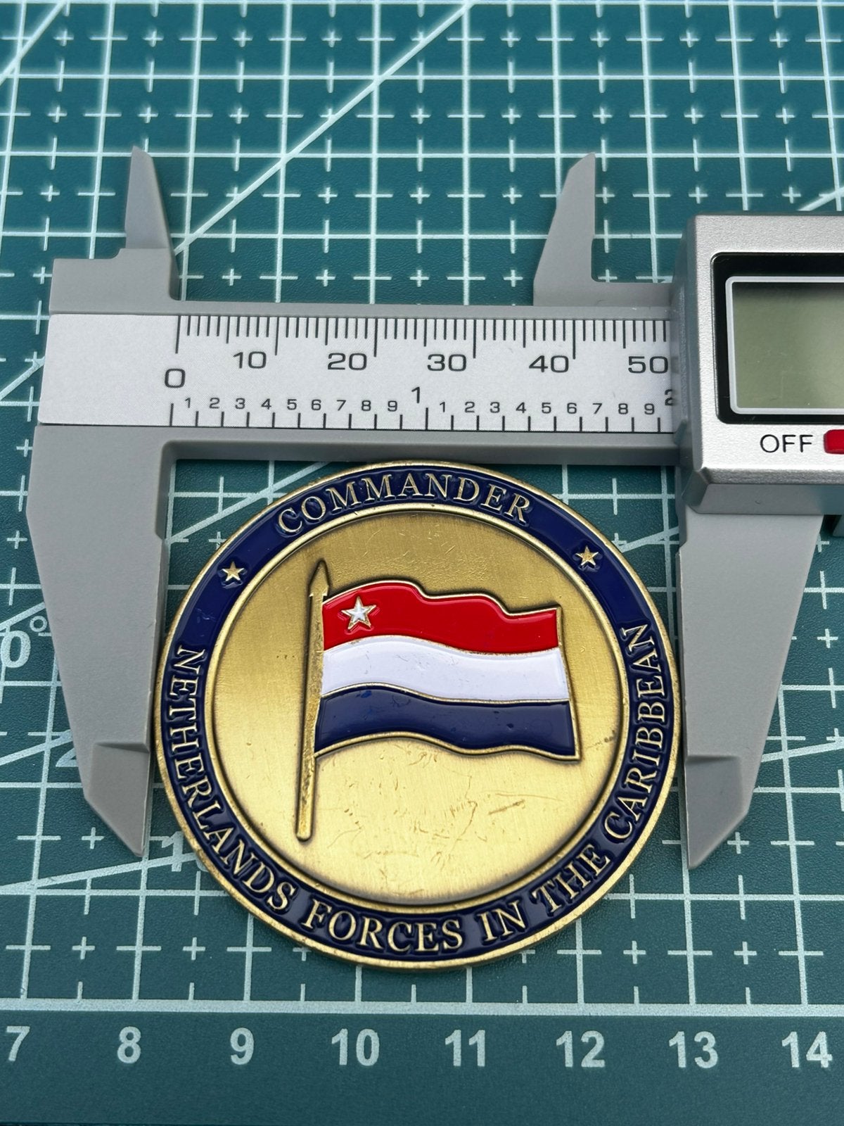 Commander Netherlands Forces in the Caribbean Coin, Verzenden, Overige soorten, Nederland, Embleem of Badge