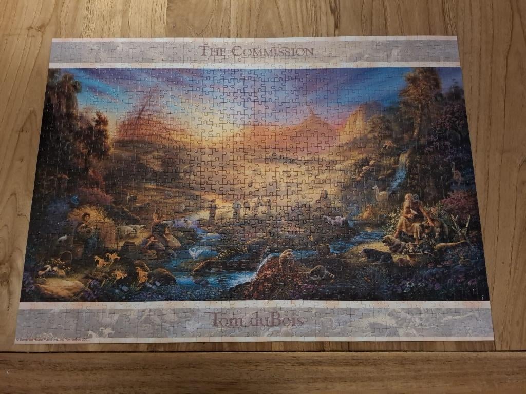 Puzzel The Commission Tom duBois 1000 stukjes 68 x 49 cm, Hobby en Vrije tijd, Ophalen of Verzenden, 500 t/m 1500 stukjes, Zo goed als nieuw