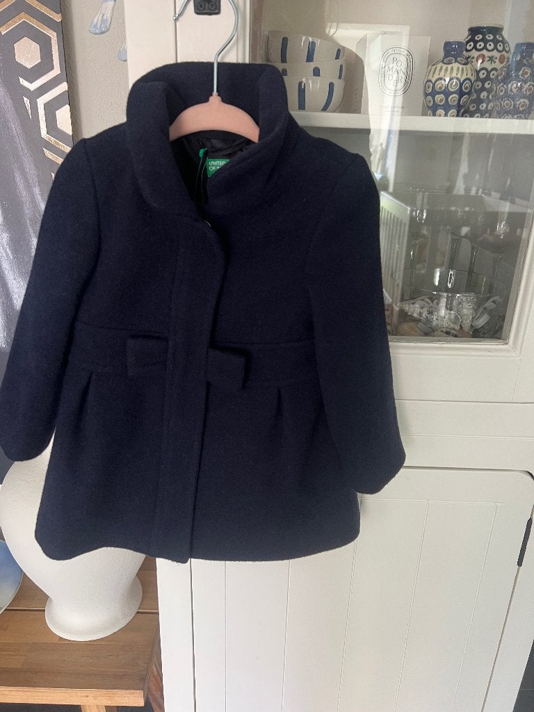 Nieuw ongedr met krtje  mooi klassiek jasje Benetton mt 74, Meisje, Nieuw, Ophalen of Verzenden, Jasje