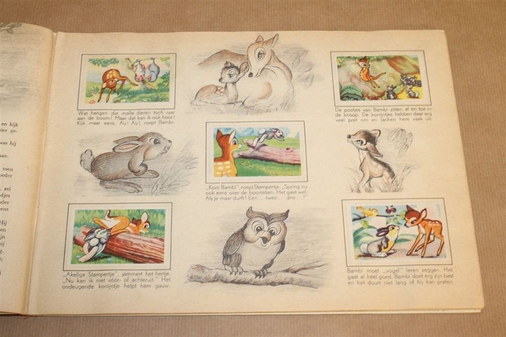 Walt Disneys Bambi — Vintage Plaatjesalbum Compleet, 1952, Verzamelen, Gebruikt, -, Beeldje of Figuurtje, -