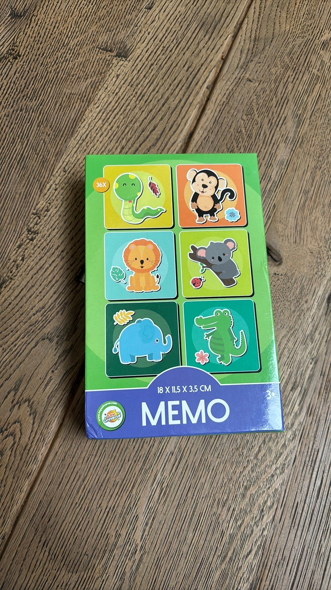 Memo Spel Dieren – 36 Kaarten – 3+ jaar, ., Ophalen of Verzenden, Zo goed als nieuw, .
