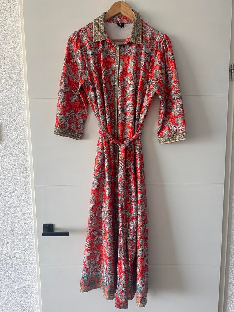 Maxi jurk K design maat M oranje, Maat 38/40 (M), Ophalen of Verzenden, Gedragen, Rood