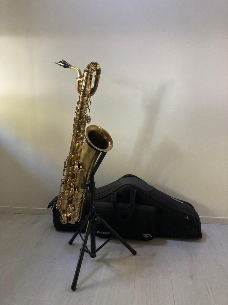 Selmer baritonsaxofoon 1979 incl. staander en gigbag, Ophalen, Gebruikt, Bariton, Met koffer