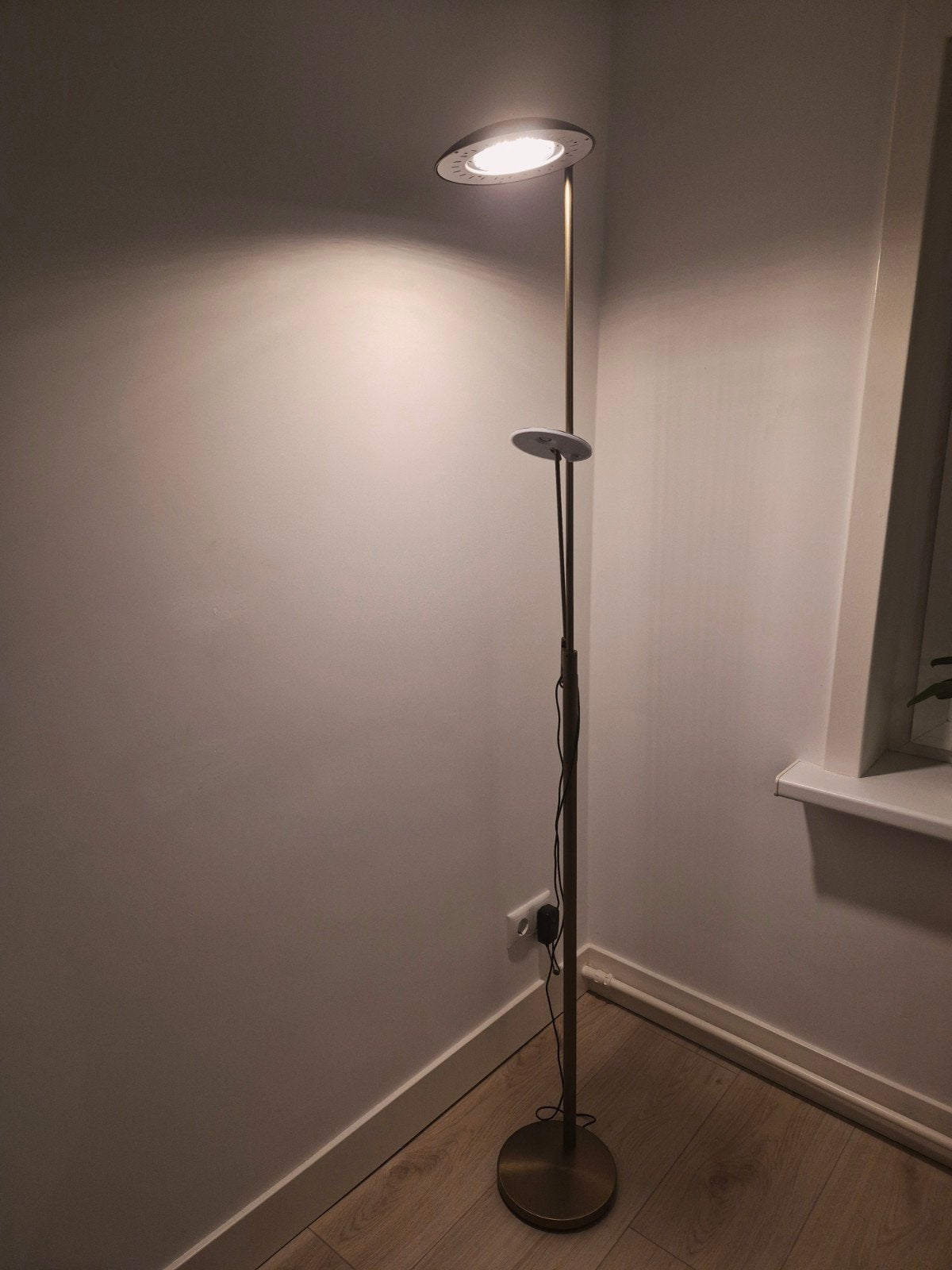 Koperen staande lamp – industriële stijl 185 cm, Ophalen of Verzenden, 150 tot 200 cm
