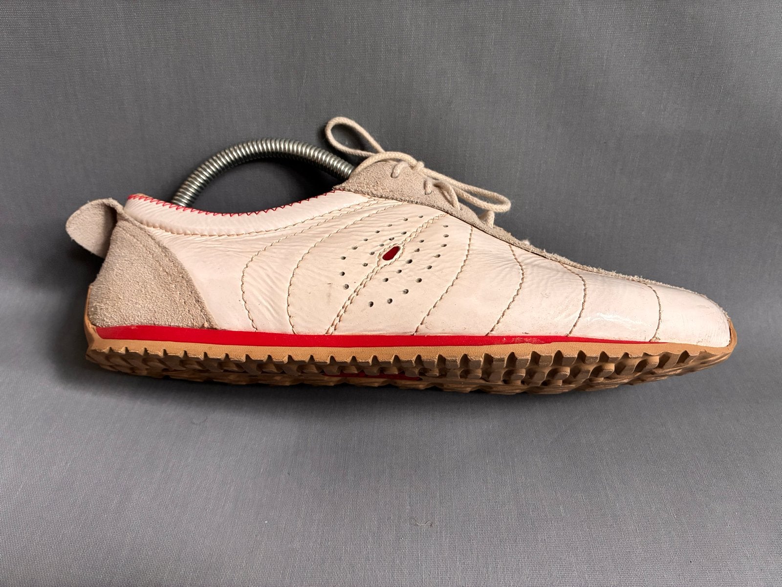 Wolky Rollingsoft sneakers - Beige/Rood - Maat 43, Ophalen of Verzenden, Zo goed als nieuw, Sneakers of Gympen