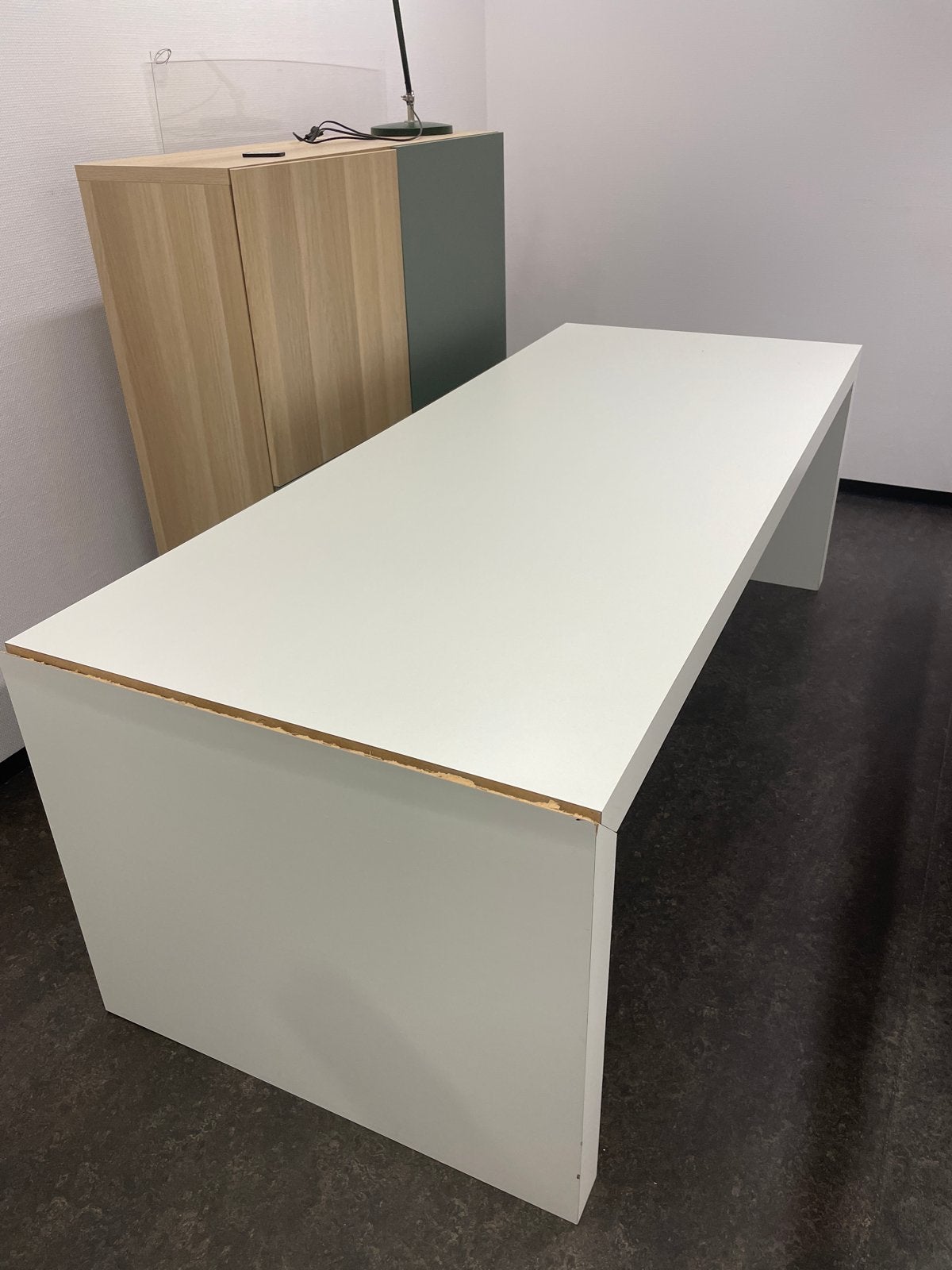 Grote witte tafel, Huis en Inrichting, Bureaus, Ophalen, Gebruikt