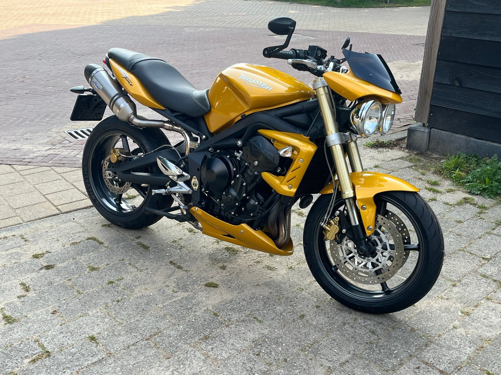 Triumph Street Triple 675 - Geel - Naked Bike, Motoren, Motoren | Triumph, Sportuitlaat, Gebruikt, 3 cilinders, Particulier