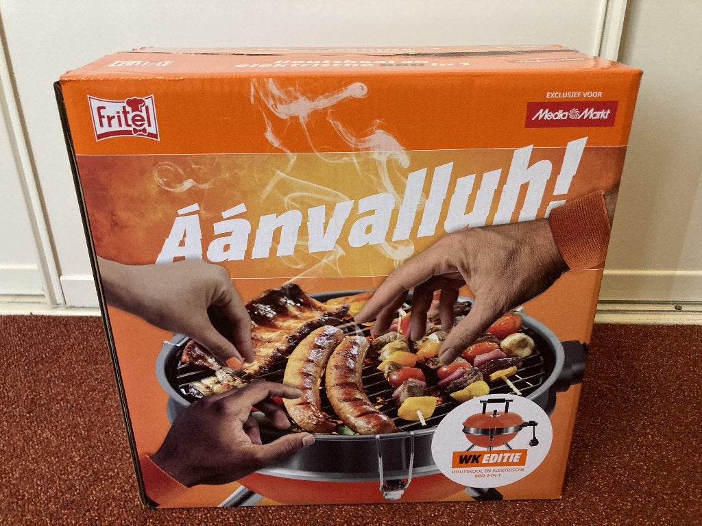 Te koop FRITEL A501 Charcoal & Electric BBQ 2 in 1 Oranje., Ophalen of Verzenden, Nieuw, Fritel