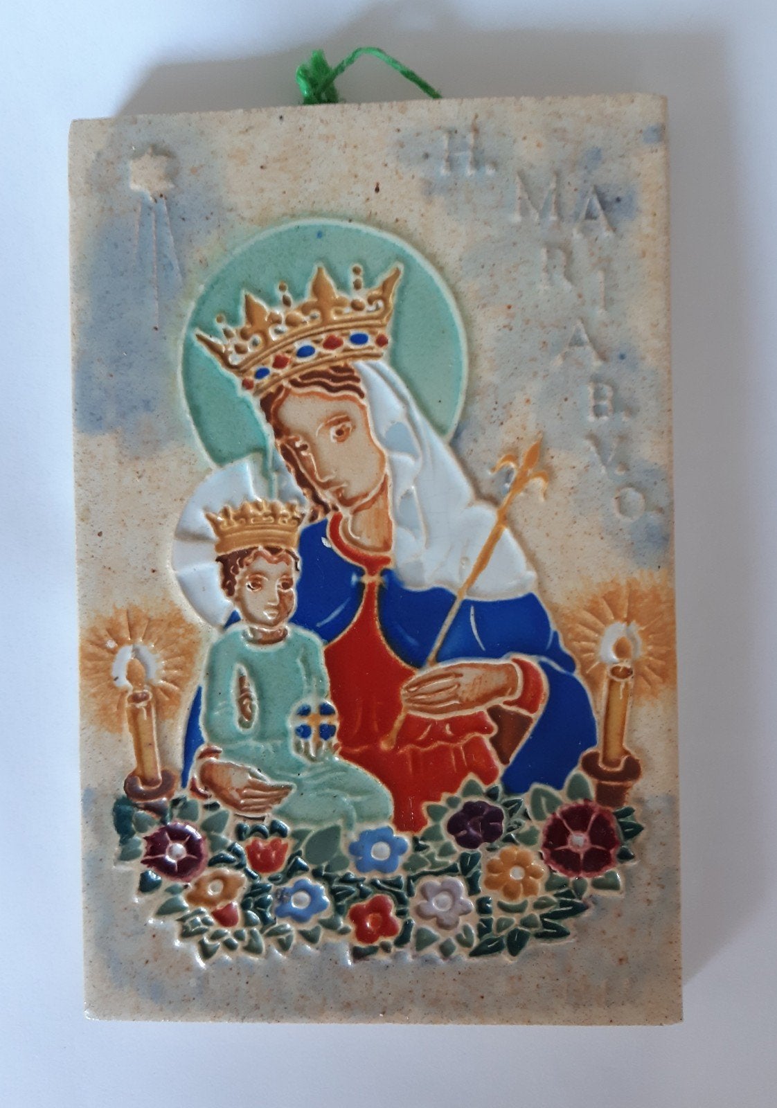 Tegel Heilige Maria met kindje Jezus, Ophalen of Verzenden