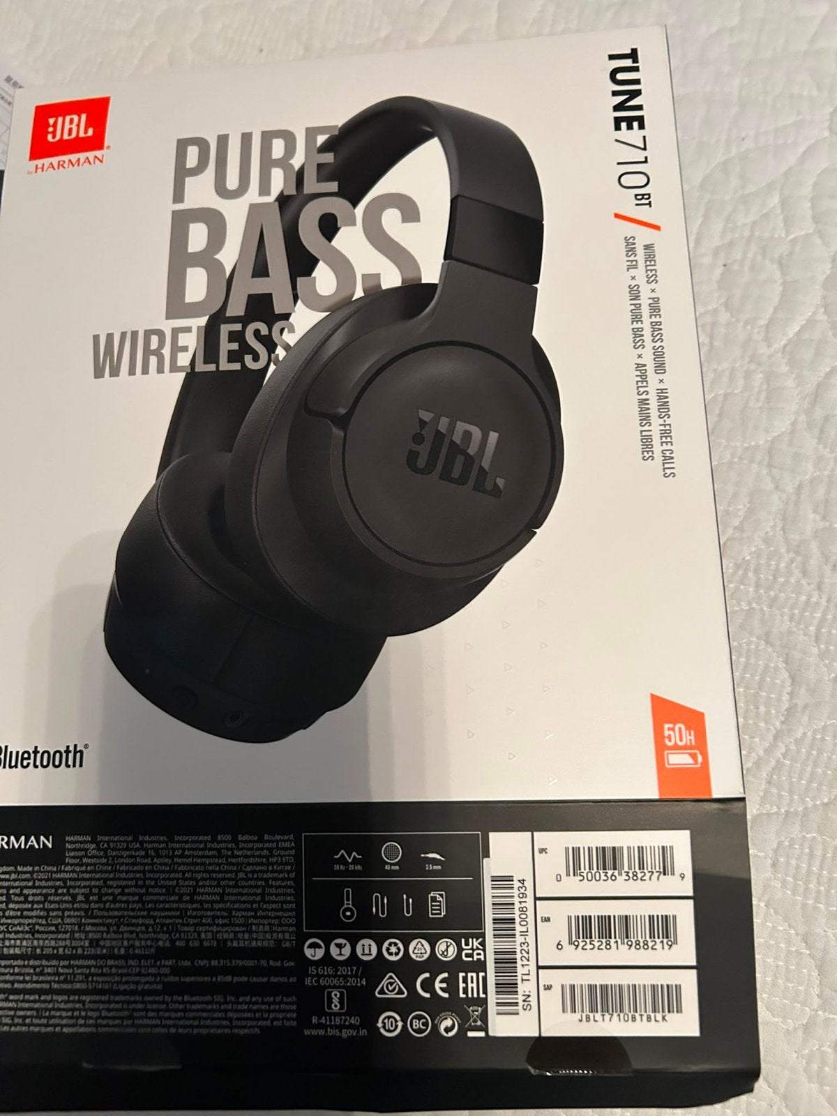 JBL Tune 710BT Draadloze Over-ear Koptelefoon Zwart, Audio, Tv en Foto, Koptelefoons, JBL, Bluetooth, Ophalen of Verzenden, Zo goed als nieuw