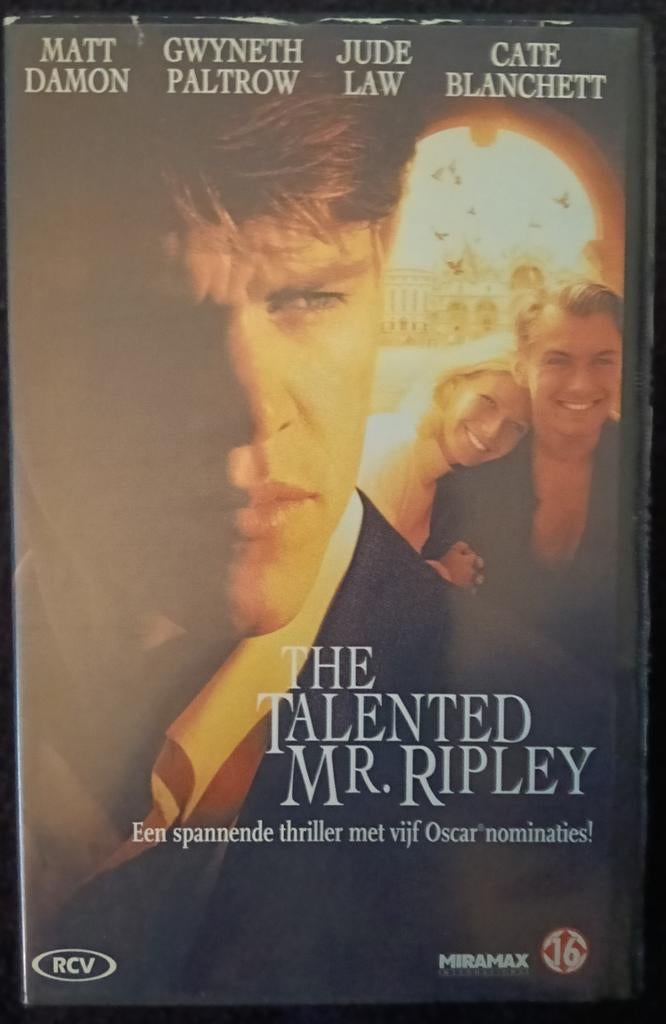 The Talented Mr Ripley vhs, Alle leeftijden, Ophalen of Verzenden, Zo goed als nieuw, Komedie