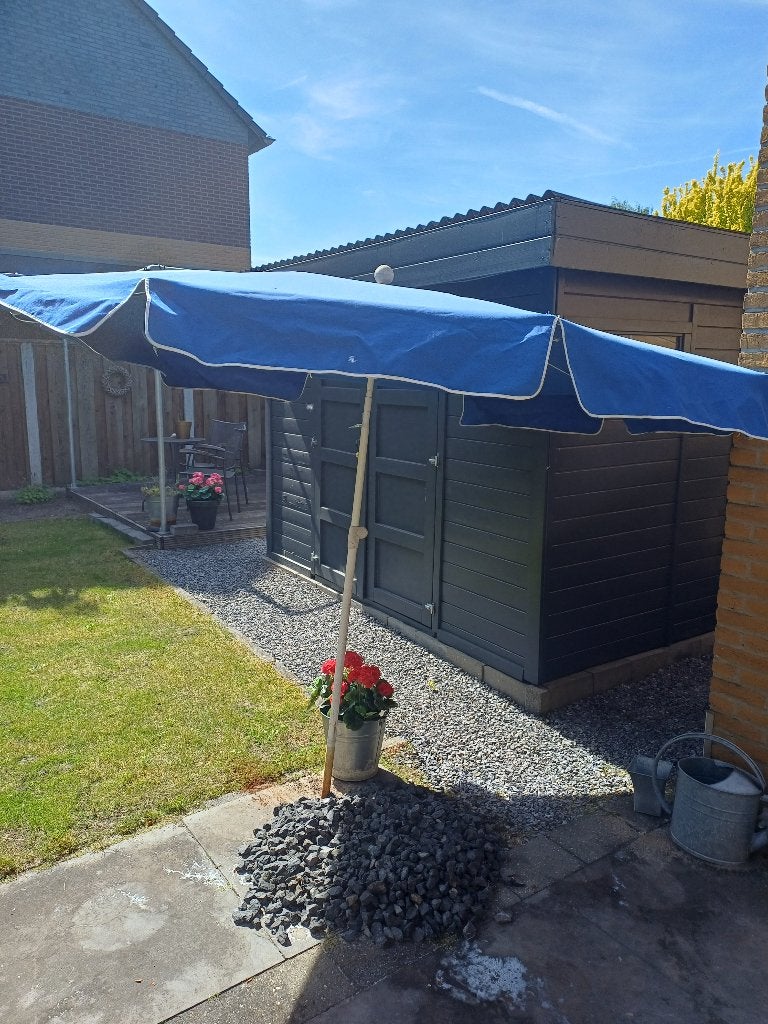 Knirps stok parasol, Ophalen, Verstelbaar, Gebruikt, 2 tot 3 meter
