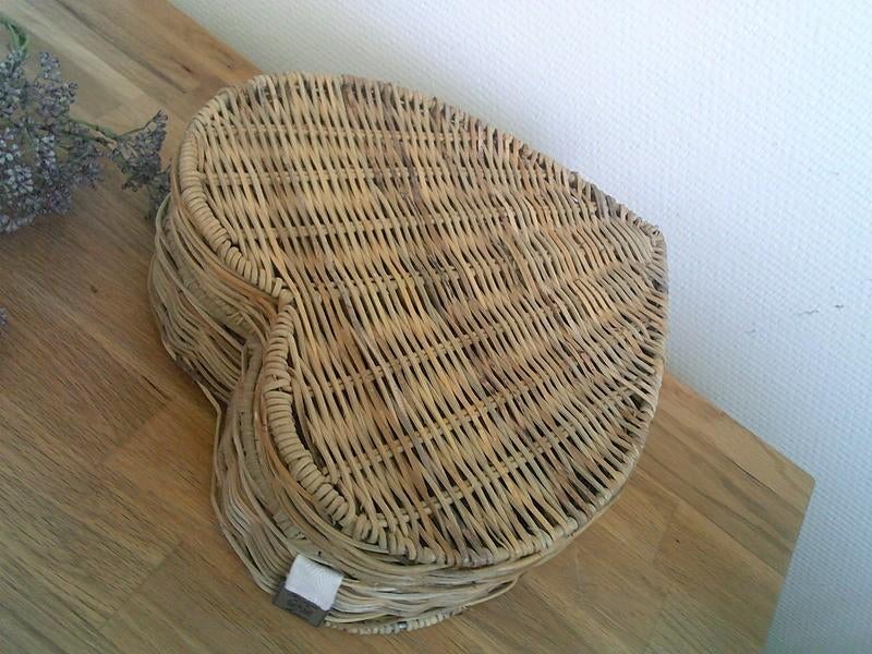 Riviera Maison Rieten hart opbergmandje groot, Huis en Inrichting, Gebruikt, Mand, Ophalen of Verzenden, Riet