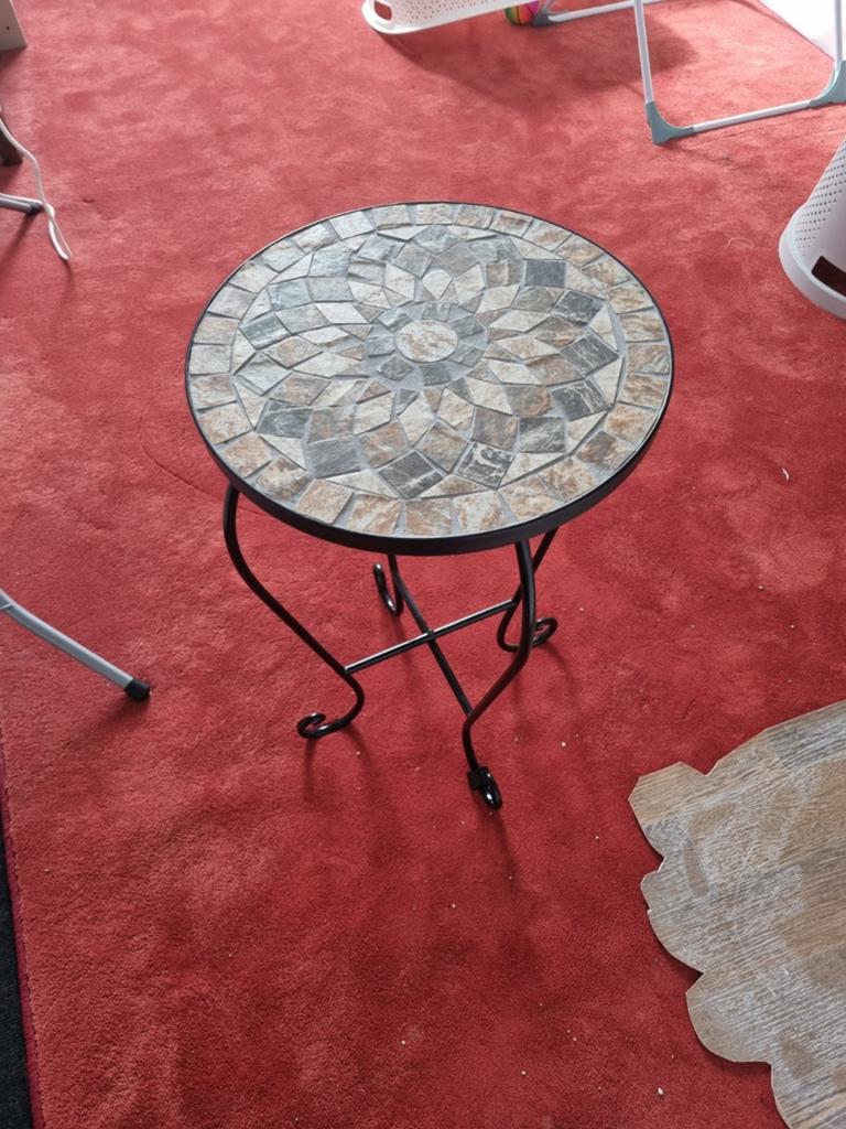 Keramiek Plant tafel, Huis en Inrichting, Tafels | Bijzettafels, Ophalen, Rond, Minder dan 55 cm, 60 cm of meer