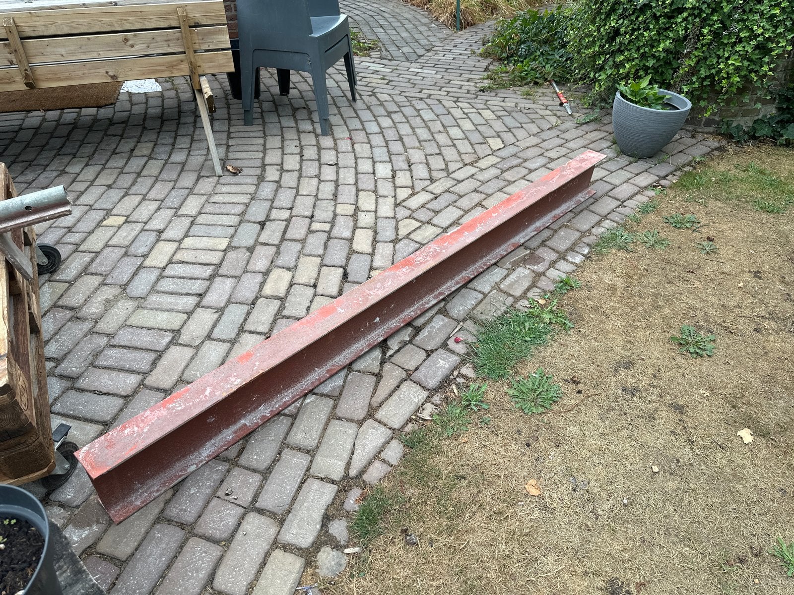 Stalen balk I-profiel - Gebruikt, Doe-het-zelf en Verbouw, Metalen, Ophalen of Verzenden, Gebruikt, IJzer