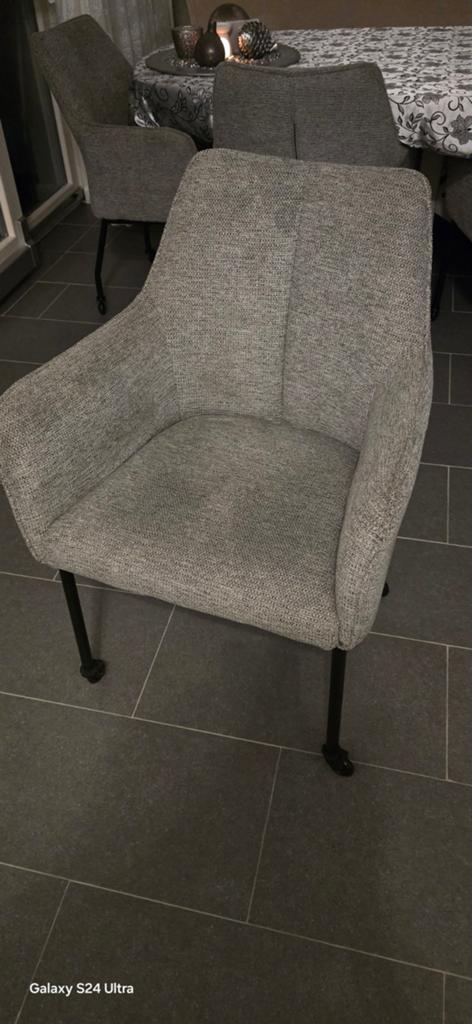 Pronto 4x zitstoelen - Zo goed als nieuw, Huis en Inrichting, Stoelen, Ophalen, Zo goed als nieuw, Stof, Vier