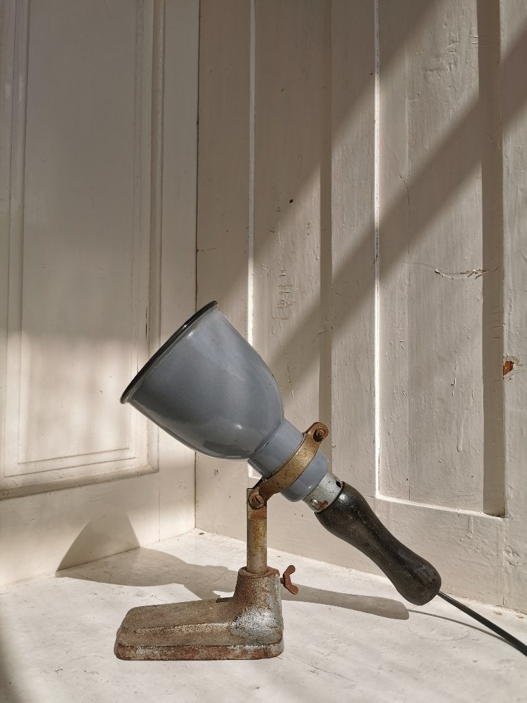 Industriële oude inspectie lamp, Ophalen of Verzenden
