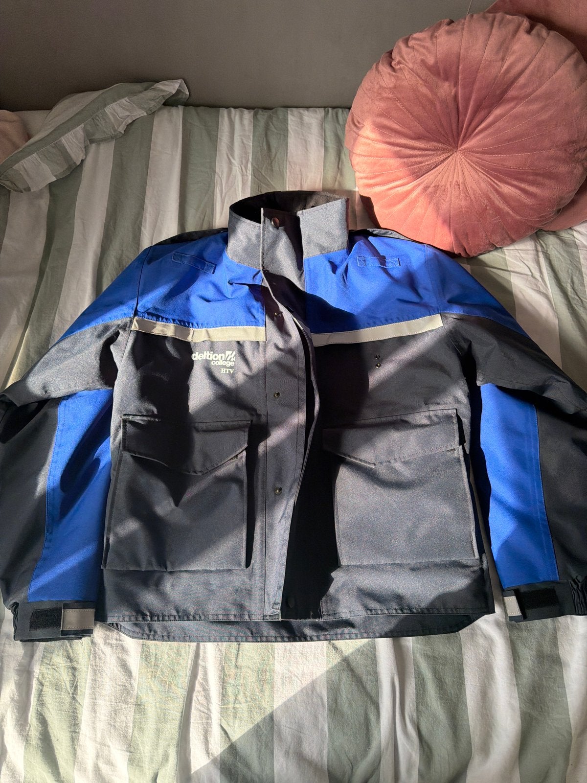 Deltion handhaving Jas - Blauw/Grijs - Maat M, Ophalen of Verzenden, Zo goed als nieuw, Maat 38/40 (M), Blauw