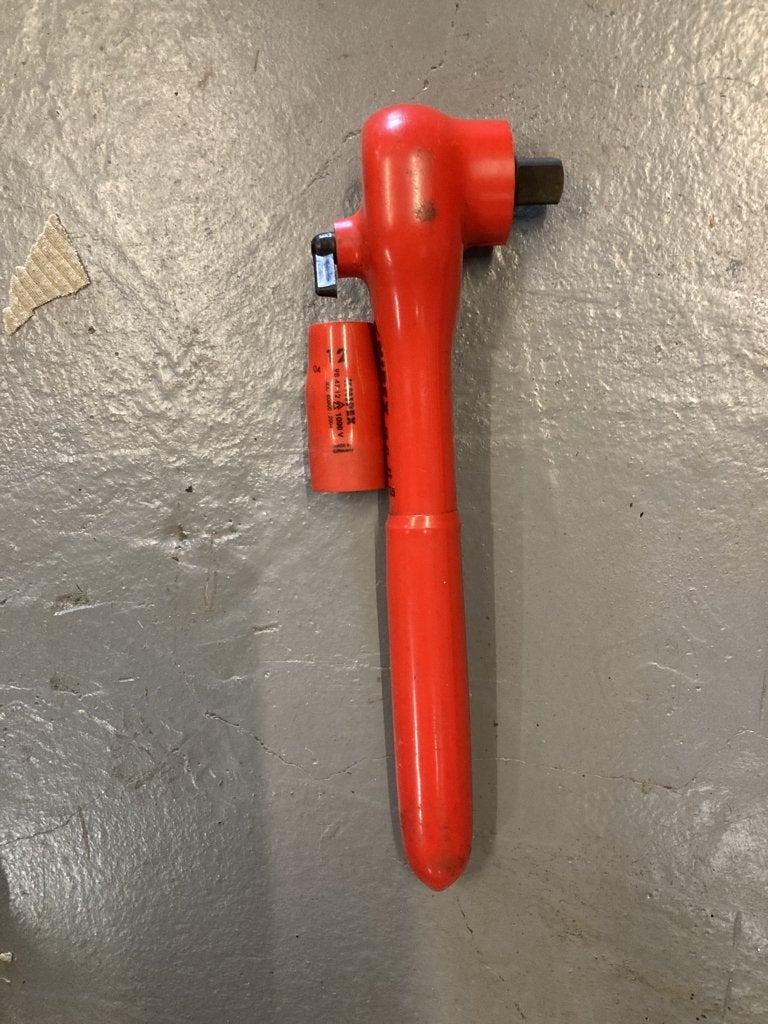 Knipex 98 41 Omschakelbare ratel met buitenvierkant 1/2", Ophalen of Verzenden, Zo goed als nieuw, Knipex