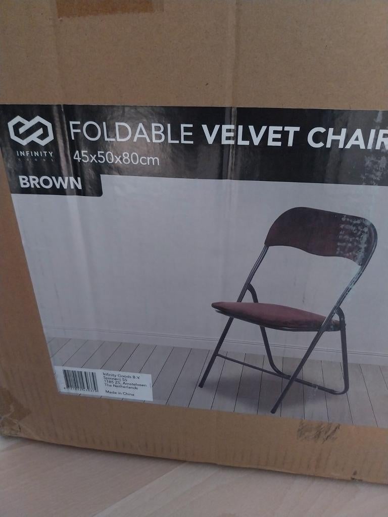 Opvouwbare stoelen, Bruin, Ophalen of Verzenden, Zo goed als nieuw, Stof