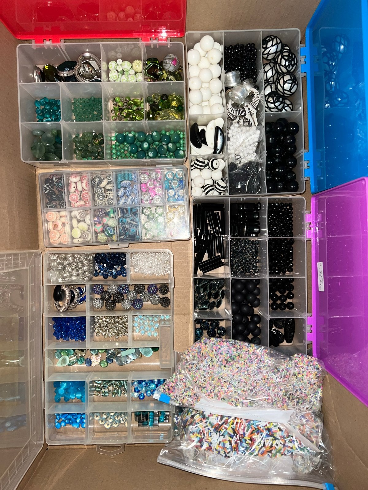 Grote collectie diverse kralen voor sieraden maken, Hobby en Vrije tijd, Ophalen of Verzenden, Gebruikt, Kraal