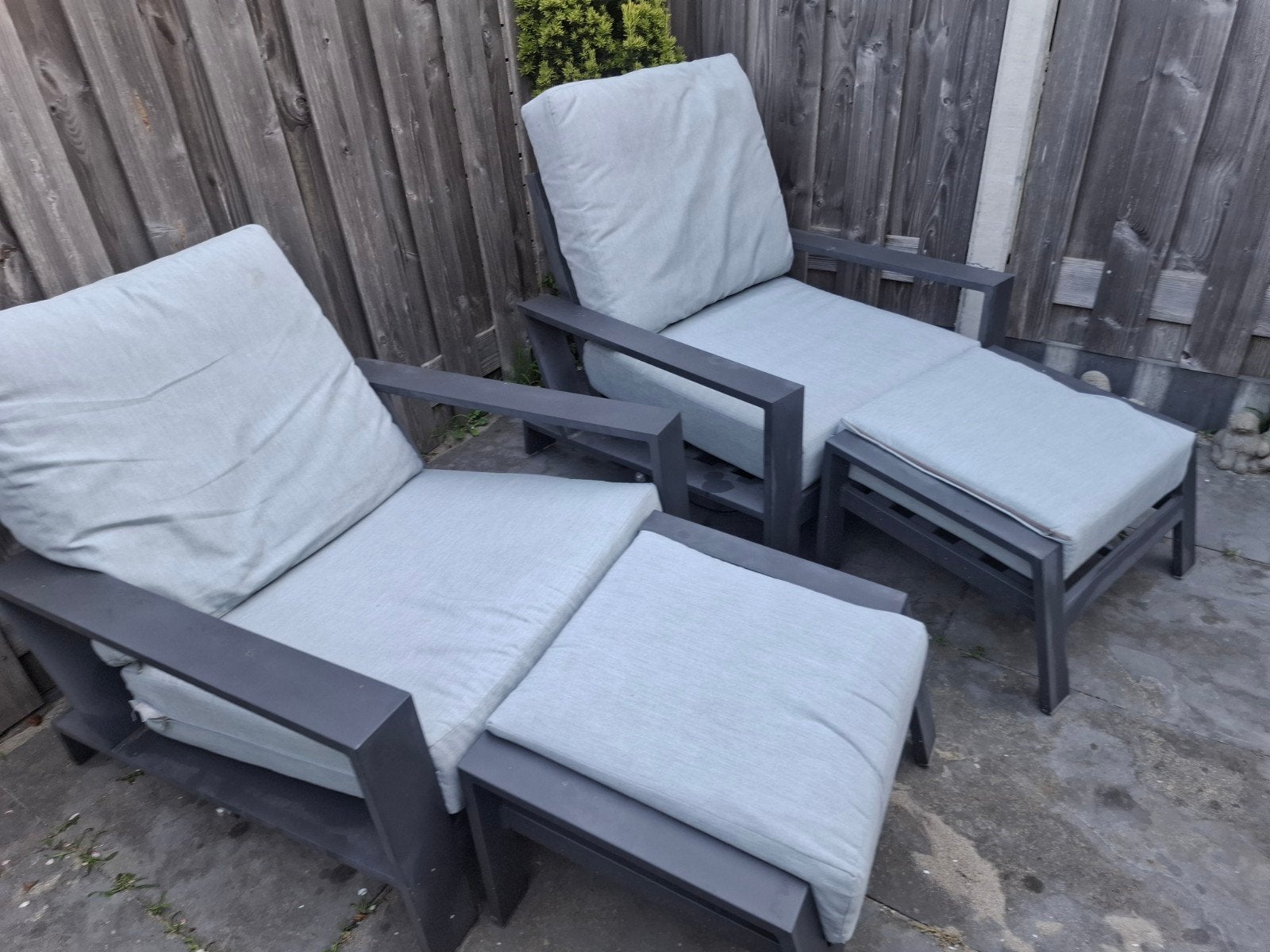 Set van twee comfortabele tuin9stoelen van Garden Impression, Ophalen, Zo goed als nieuw, Aluminium