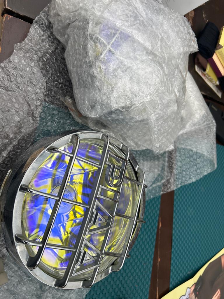 PIAA Verstraler met Geel/Blauw Glas en Beschermkap, Ophalen of Verzenden, Gebruikt