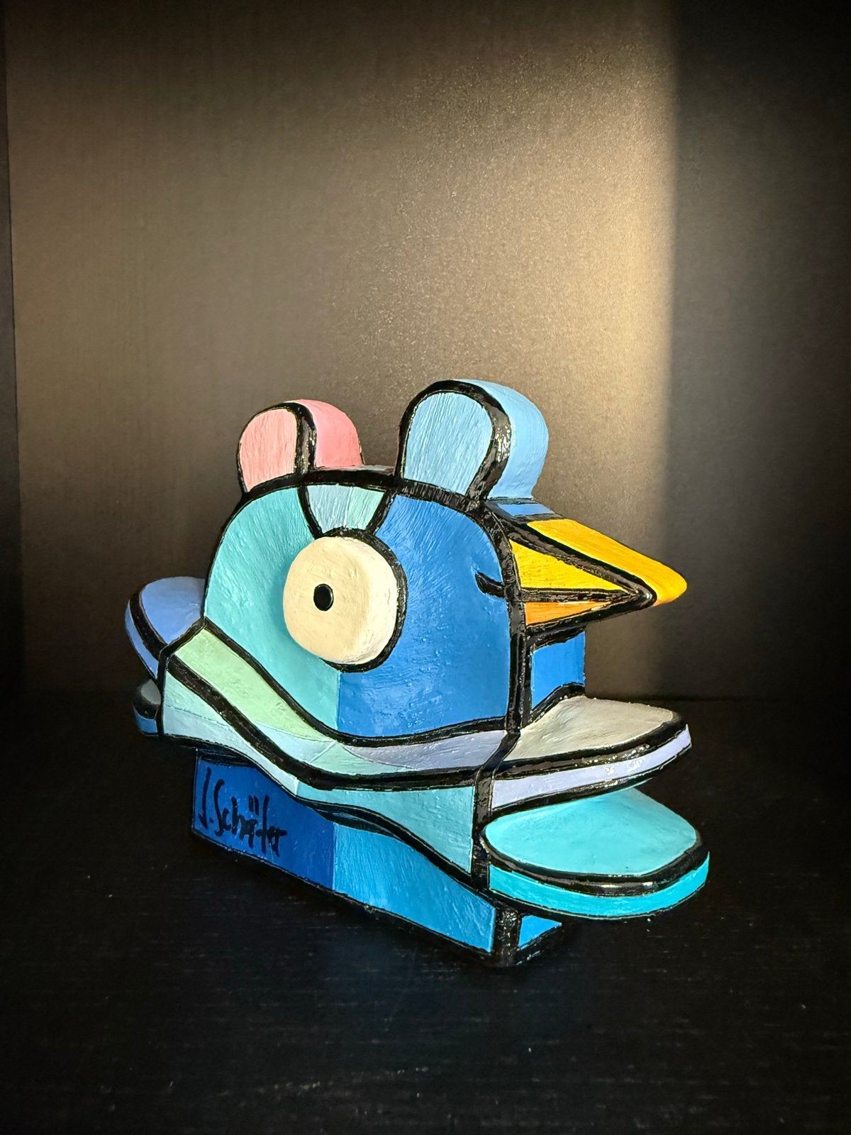 Jacqueline Schäfer 'Vreemde Vogel'  Gelimiteerd 41/250, 16 cm, Meerkleurig, Gesigneerd, Beeld