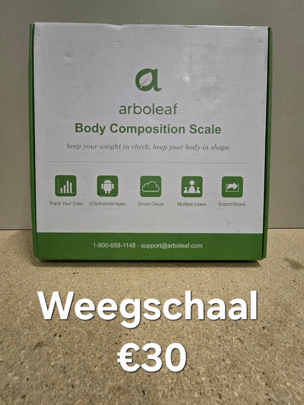 Arboleaf electrische weegschaal body composition, Ophalen of Verzenden, Zo goed als nieuw
