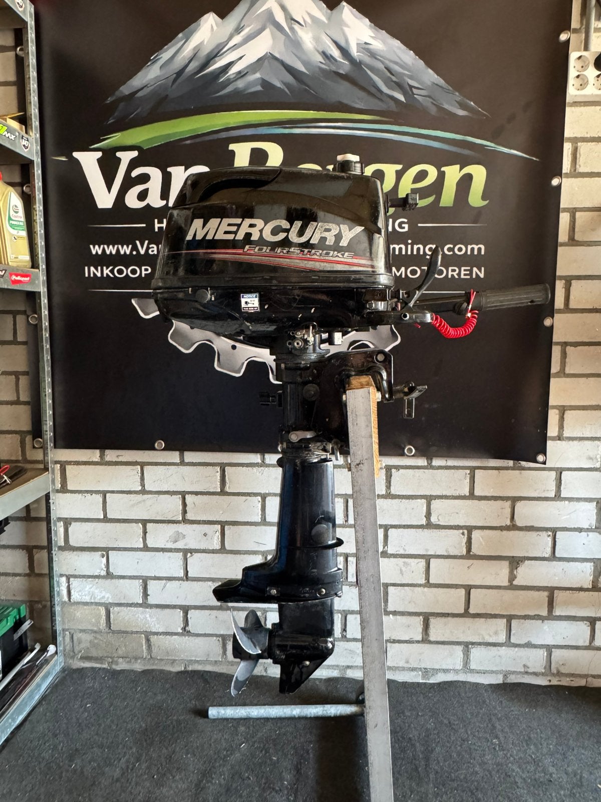 Mercury 5 pk 4 takt kortstaart buitenboordmotor, Watersport en Boten, Ophalen, 5 tot 10 pk, Vanbergen, Viertaktmotor