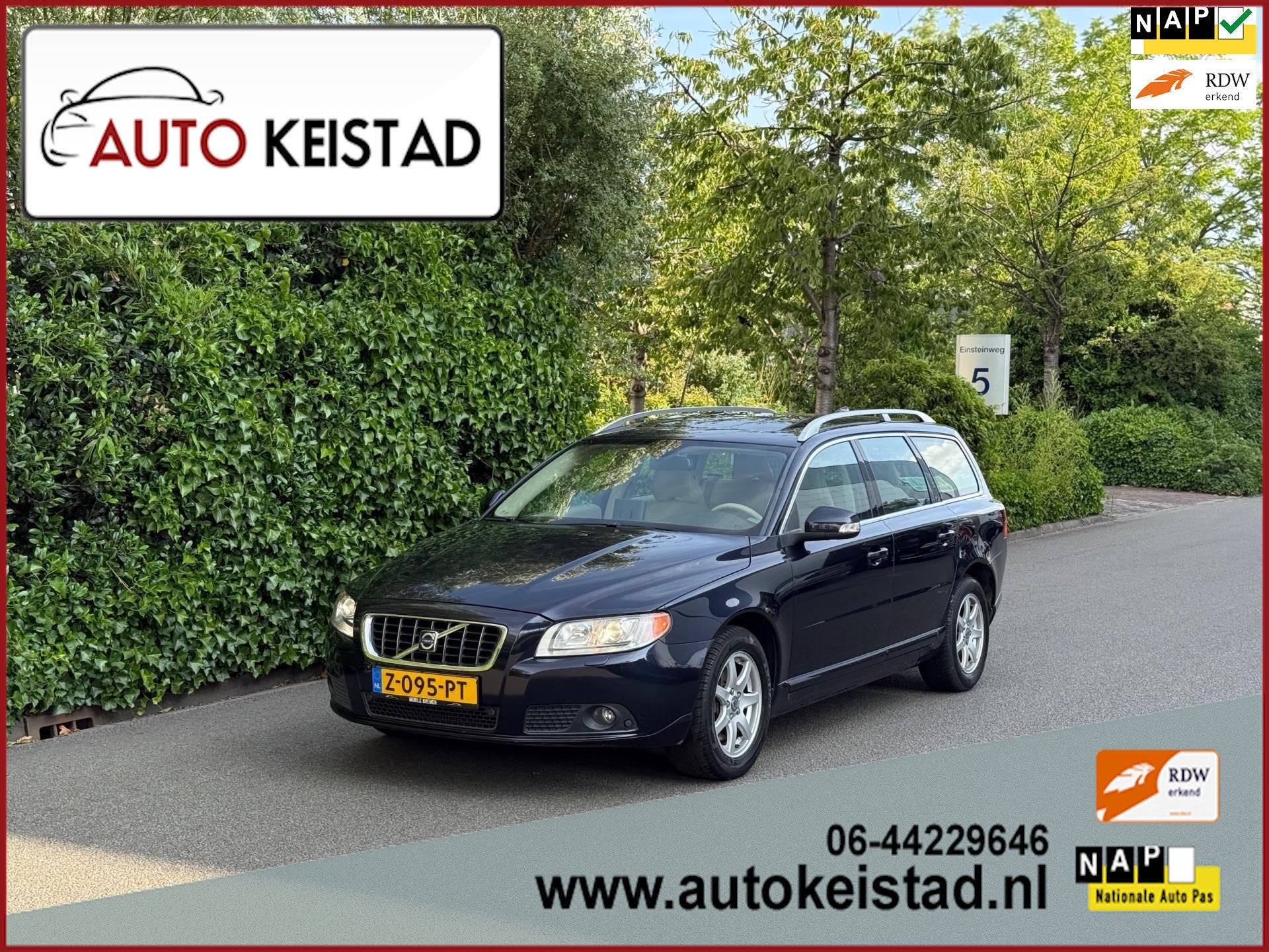 Volvo V70 2.5T AUTOMAAT XENON/LEDER/NAVIGATIE! NIEUWSTAAT!, Beige, Blauw, 2521 cc, 93 €/maand