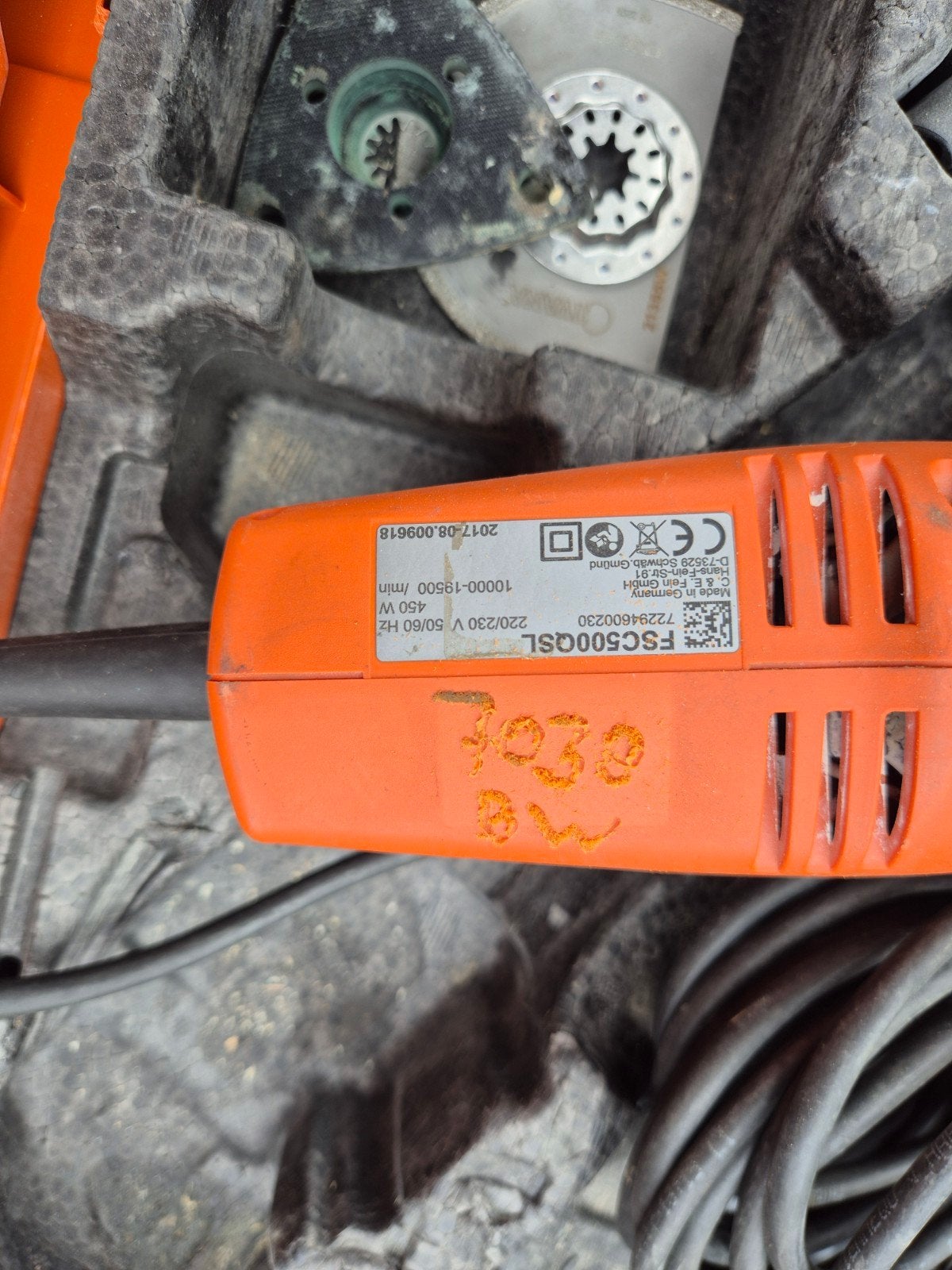 Diverse electrische gereedschappen, Doe-het-zelf en Verbouw, Ophalen of Verzenden, Gebruikt, Minder dan 700 watt, Haakse handslijpmachine